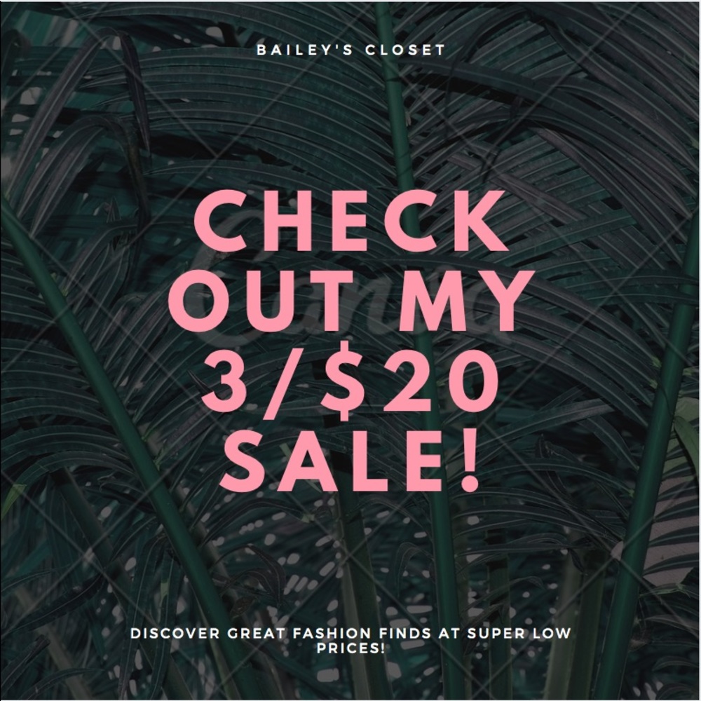 3/$20 SALE!!!!